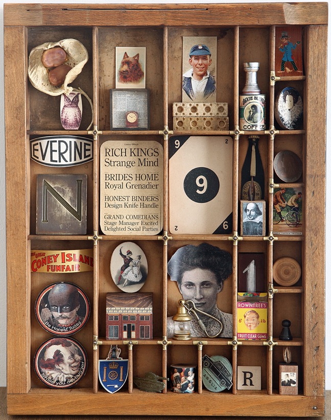 quirky assemblage of little vintage curios and hand made items